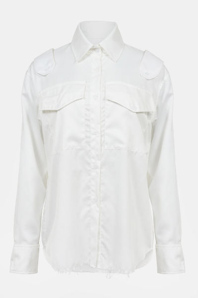 ARISO- White Army Shirt